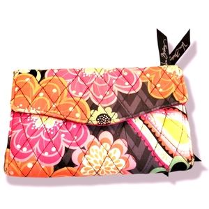 Vera Bradley Retired Ziggy Zinnia On the Square Crossbody Wallet